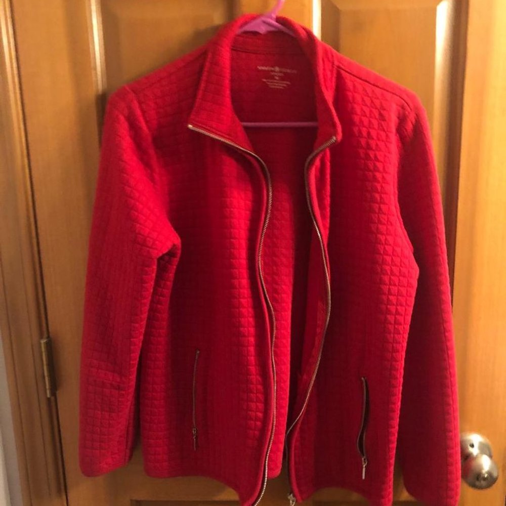 Karen Scott Jacket. Red. Medium. Womens.